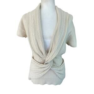 Sleeping on‎ Snow Wool Cashmere Sweater XS Cream Cozy Warm Luxury Winter Cottage